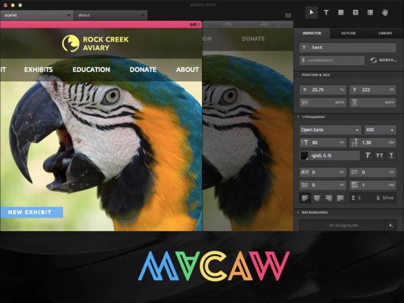 <strong>6. </strong><a href="http://www.kickstarter.com/projects/macaw/macaw-the-code-savvy-web-design-tool" target="_blank" target="_blank"><strong>Macaw - Visual Web Design Tool</strong></a>