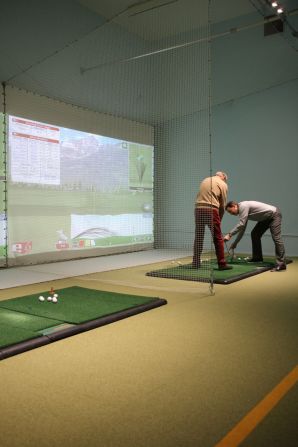 As well as its teaching booths, KGS now offers golfers the chance to play world-famous courses such as Augusta National or St. Andrews on one of its simulators.