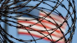 U.S. flag barbed wire