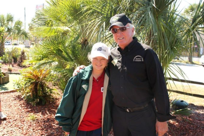 Detwiler is pictured here with Prokopova, who won her second Masters title at his course this year.