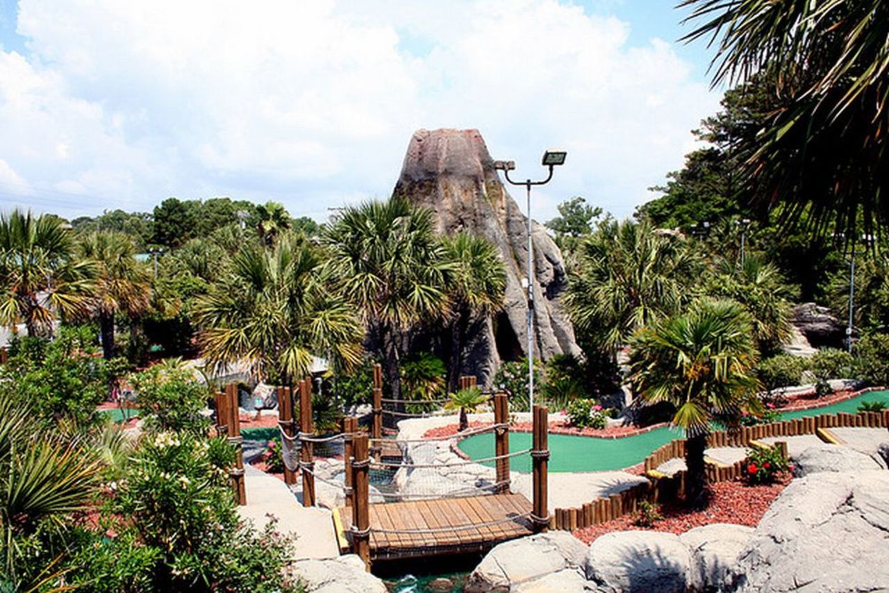 Minigolf courses evolved to include obstacles, and now we have fantastical structures like the Hawaiian Rumble course in Myrtle Beach, home of the smaller game's Masters.