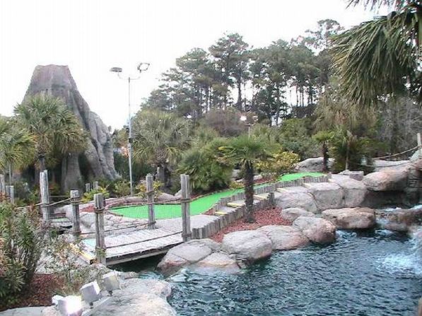 Waterfalls and palm trees also line the course, which Bob Detwiler opened in 1992.