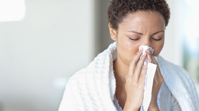 <strong>Myth: Allergies go away in the winter.</strong><br /><br />Allergies might be the real source behind your stuffy nose and scratchy throat this season. According to the Asthma and Allergy Foundation of America, one in five people suffers from indoor/outdoor allergies, and the indoor variety can actually be worse in the winter. Pets don't spend as much time outdoors, shut windows seal in poor air quality, and many molds even thrive in the winter, Vreeman says. <br /><br />If your symptoms last longer than 10 days or ease up after taking an antihistamine, it might be time to visit an allergist. <br /><br /><a href="index.php?page=&url=http%3A%2F%2Fwww.health.com%2Fhealth%2Fgallery%2F0%2C%2C20307349%2C00.html" target="_blank" target="_blank">Health.com: 15 hypoallergenic dogs and cats</a> <br />