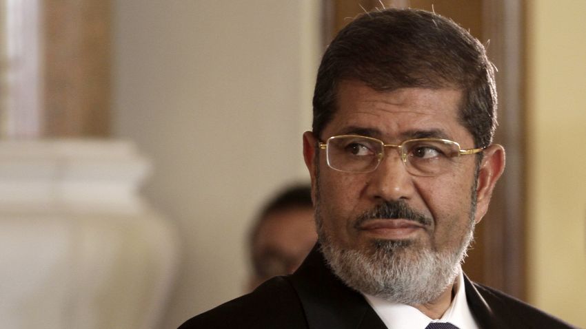 FILE: Egyptian President Mohamed Morsy at the presidential palace in Cairo, Egypt on July 13, 2012.