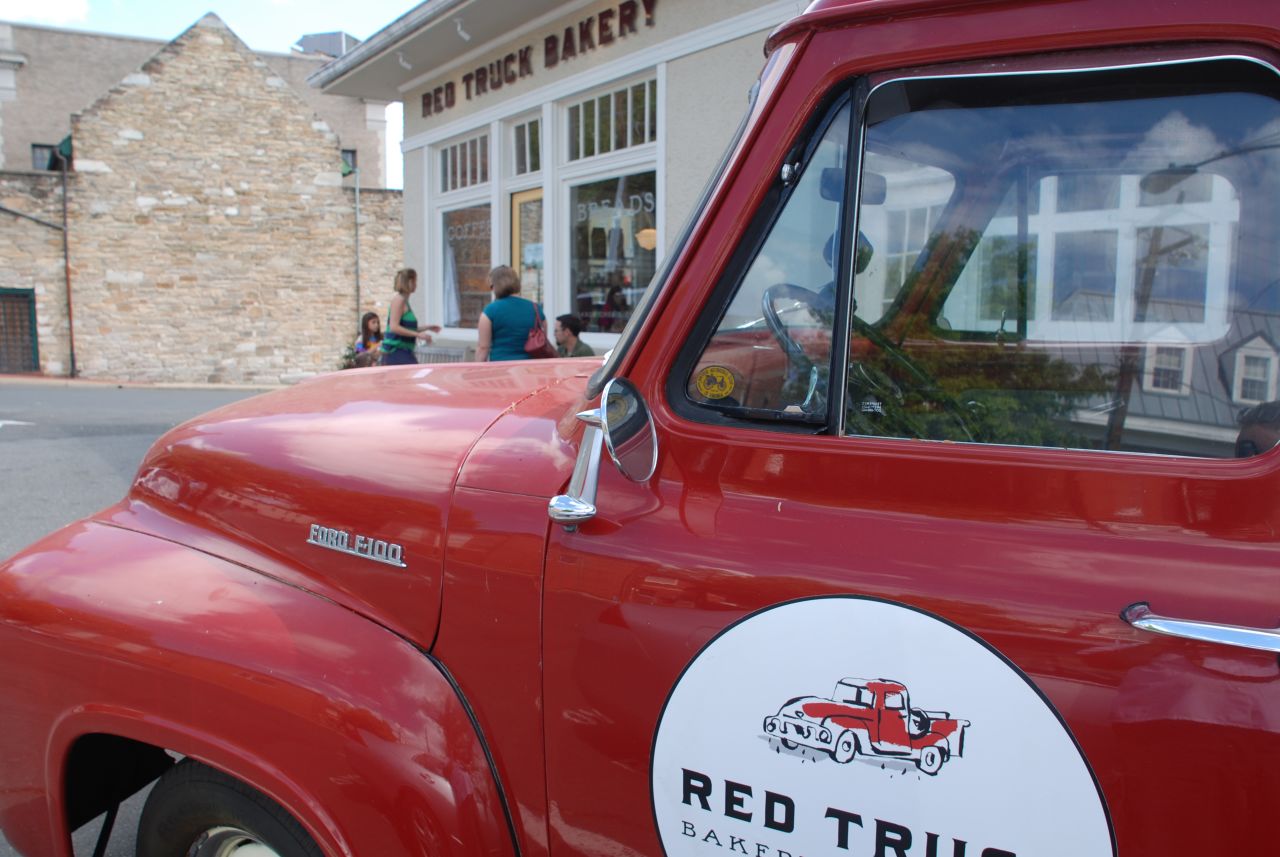The Red Truck Bakery in Warrenton, Virginia, was adapted into a bakery from a vacant 1921 Esso filling station. Red Truck Bakery opened in 2009.