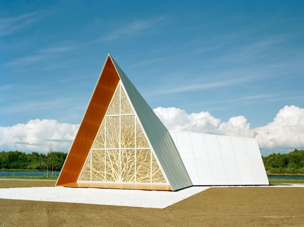 The brief for this building was to create a space without traditional Christian symbolism.