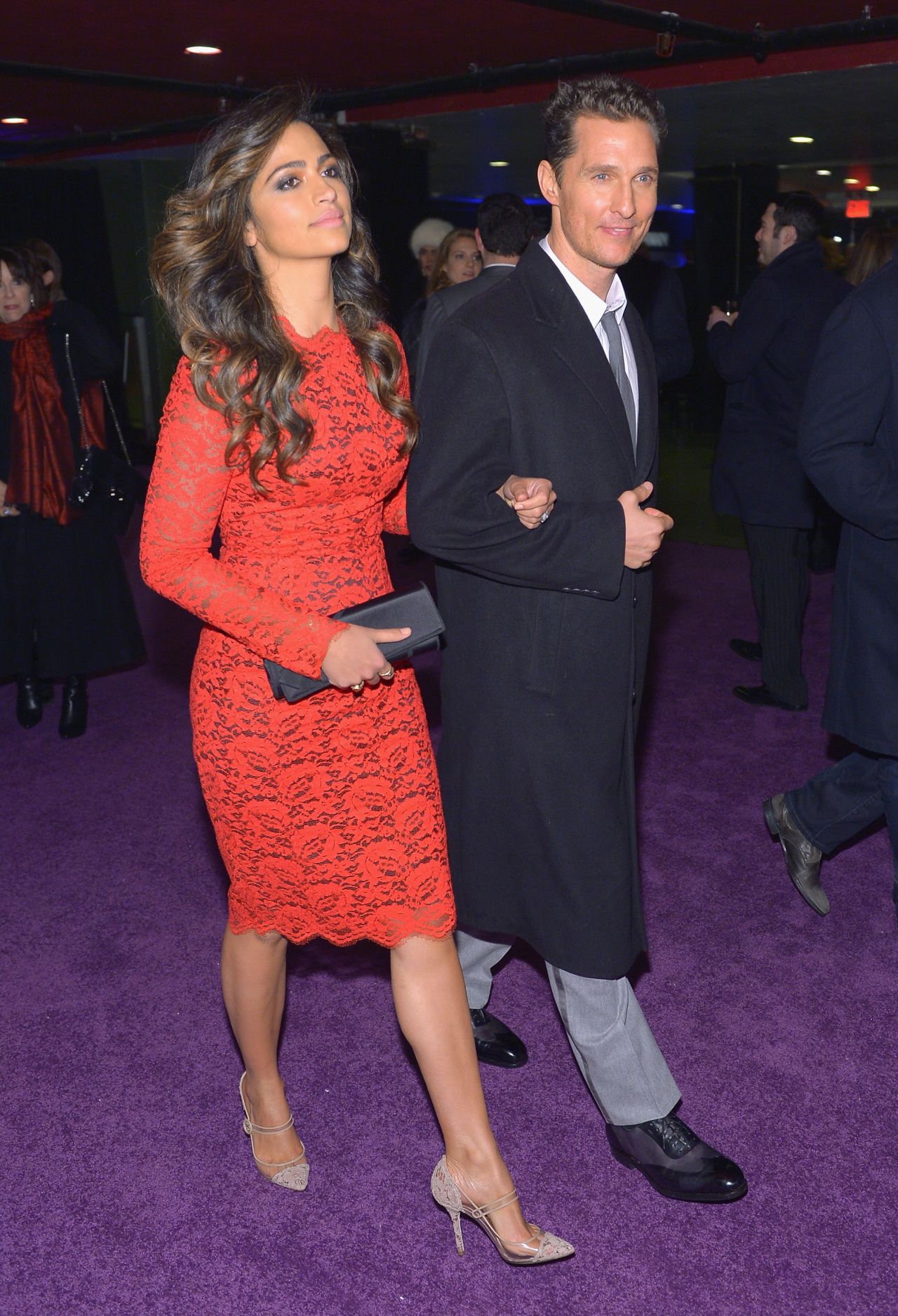 Matthew McConaughey and Camila Alves arrive at the "Wolf of Wall Street" premiere on December 17. 