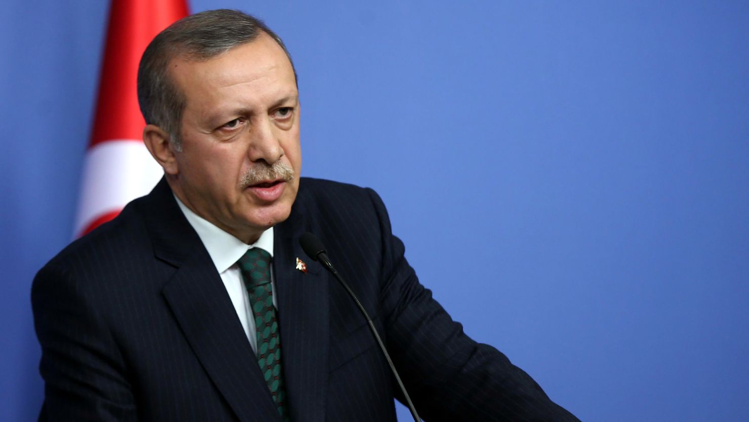 Turkish Prime Minister Recep Tayyip Erdogan in Ankara on December 18, 2013