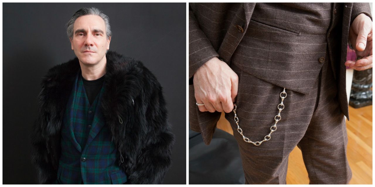 <em>Paolo Canevari</em><br /><br />Paolo Canevari is an artist whose work often employs serious imagery, like the crucifixion of Christ. "So," he says, "playing with my image is a way of having fun." His multi-continental wardrobe (he divides his time between New York, Paris, and Terni, Italy,) includes horizontally-striped suits, loud plaid suits, and a grizzly bear fur overcoat found in the trunk of a 1920's Rolls Royce.