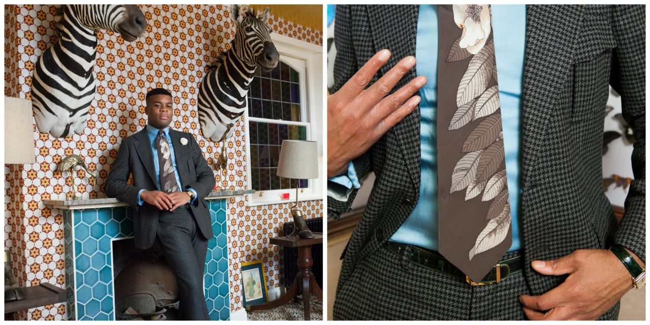 <em>Barima Owusu-Nyantekyi </em><br /><br />Barima is an English/Ghanian dandy who lives in London and works in architecture and interior design. His personal style harks back to the late 60's and early 70's and he wears colorful, wide-lapelled, boot-cut suits that give him the look of a surprisingly slick and flamboyant politician. <br />