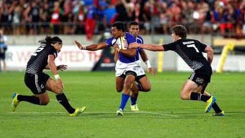 Rugby sevens is a scaled-down, super-charged version of 15-man Rugby Union. Matches last 14 minutes (seven minutes each half) with each team fielding seven players.