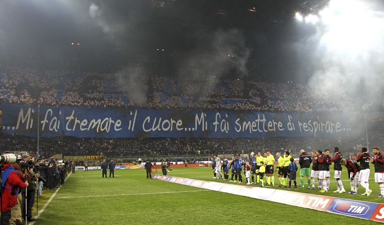 .The San Siro becomes a wall of color and noise when the two bitter rivals meet, but as they prepare to clash for the first time this season on Sunday, the Italian league has decreed part of the stadium will be closed.