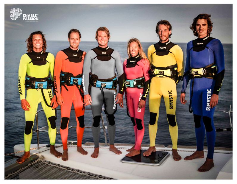 The successful team of kiteboarders comprised Ike Frans, Max Blom, Eric Little, Camilla Ringvold, Filippo Van Hellenberg Hubar and Dennis Gijsbers.