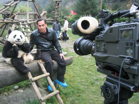 FlorCruz "interviews" China's most popular icon in the panda nature reserve in Sichuan province.