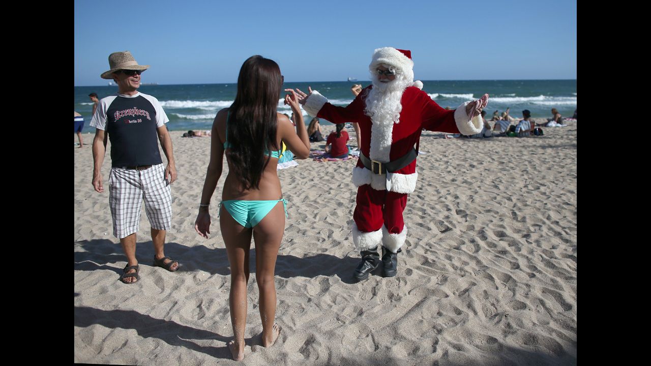 Tapp has been visiting the beach in Fort Lauderdale as Santa Claus for more than 25 years. 