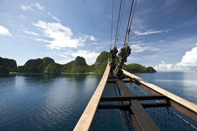 The Tropicsurf's West Papua surfing expedition is appealing for non-pros. Cruising in one of Southeast Asia's least explored areas on a luxury schooner, guests balance how much time they want to spend on the waves with all the culture, history and natural beauty on land that comes with a visit to West Papua. 