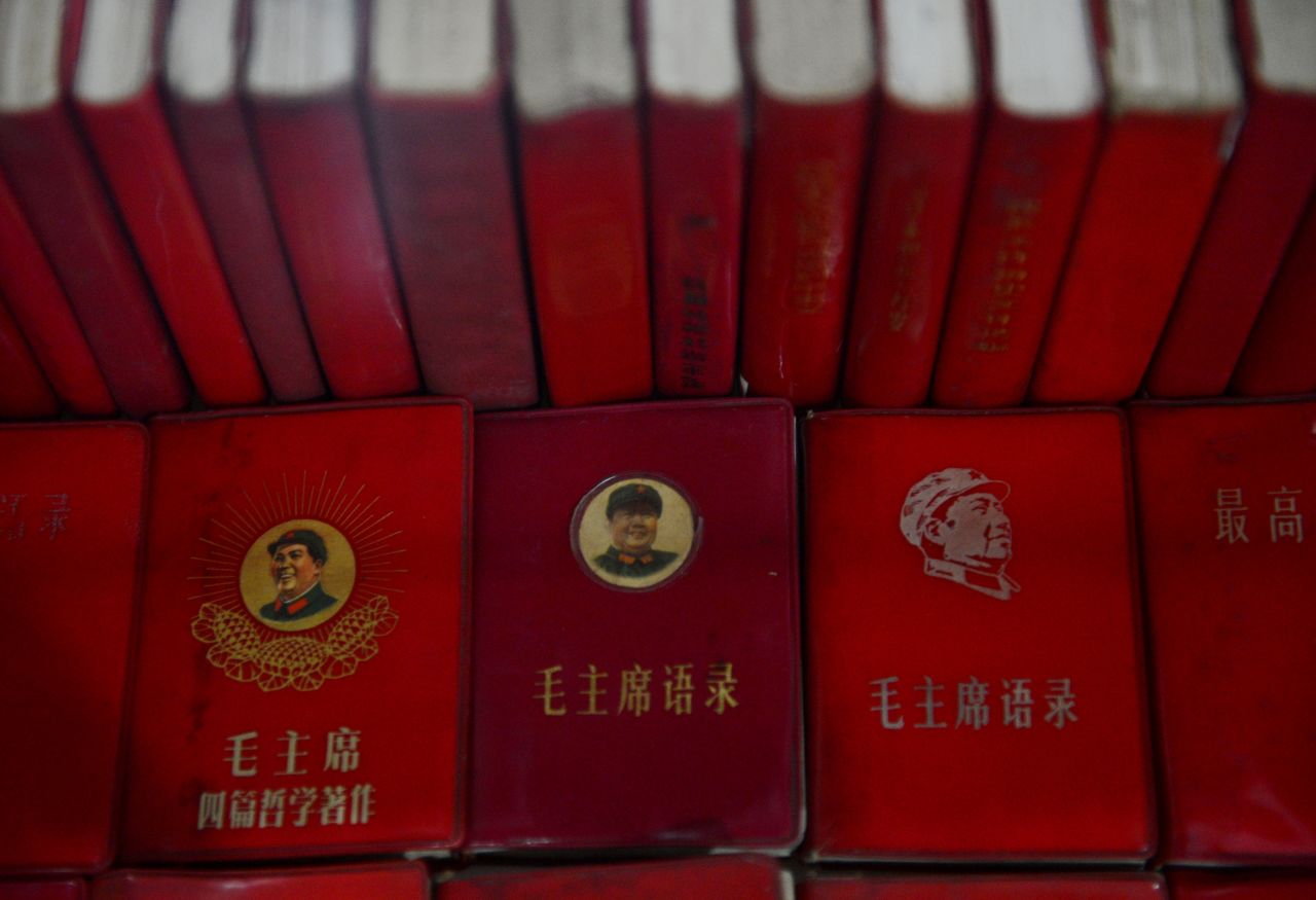 This photo taken last year shows Little Red Books containing the thoughts of former Chinese leader Mao Zedong at Fan Jianchuan's Cultural Revolution museum near Chengdu, in Sichuan province.