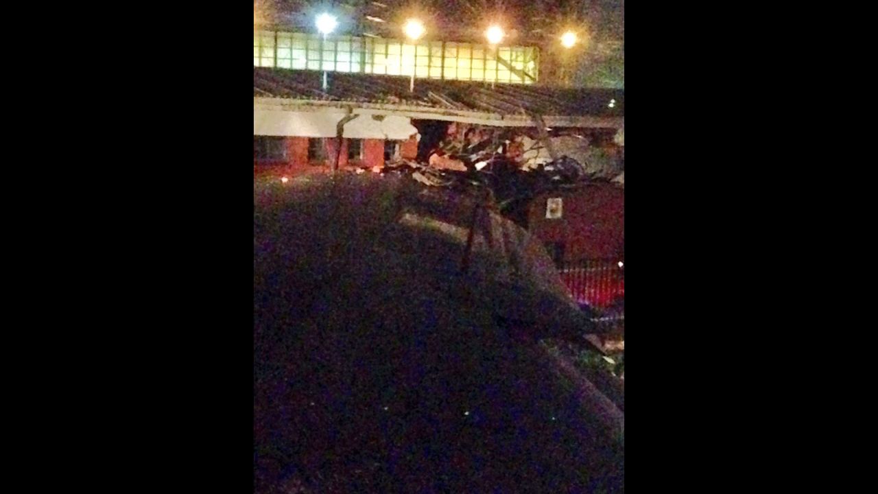 The statement did not detail how the Boeing 747 was damaged in Johannesburg, but photos on social media sites showed the right wing of a plane after it apparently collided with a brick building.