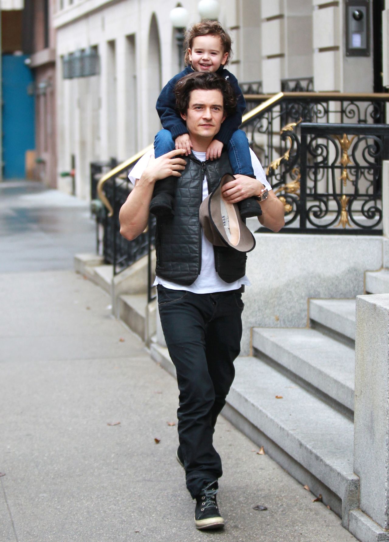 Orlando Bloom and his son Flynn get in some quality time on December 22.
