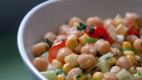 Whether you call them garbanzos or chickpeas, a half-cup serving of these hearty legumes provides about 40% of your daily protein needs and 70% of your daily fiber intake, helping to stabilize blood sugar, <a href="http://www.health.com/health/gallery/0,,20435321,00.html" target="_blank" target="_blank">control cravings</a> and prevent overeating, Gidus says. <br /><br />They're also a great source of healthy unsaturated fats that can whittle your waistline. A 2009 study from the University of Newcastle in Australia found that participants who consumed the most unsaturated fats had lower body mass indexes and less belly fat than those who consumed the least.<br /><br /><a href="http://www.health.com/health/recipe/0,,50400000113216,00.html" target="_blank" target="_blank">Try this recipe: Cumin-spiced chickpeas</a>