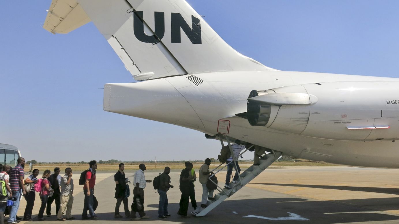 The United Nations relocates noncritical staff from Juba to Entebbe, Uganda, on Sunday, December 22.
