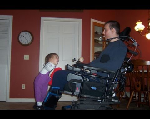 When Isabel Hayes was a toddler, she'd climb onto her dad's chair for a ride; Ben Hayes has been a quadriplegic since his daughter was 6 months old. "He used to tilt back and raise her up in the air. She LOVED it," Erin Hayes said.