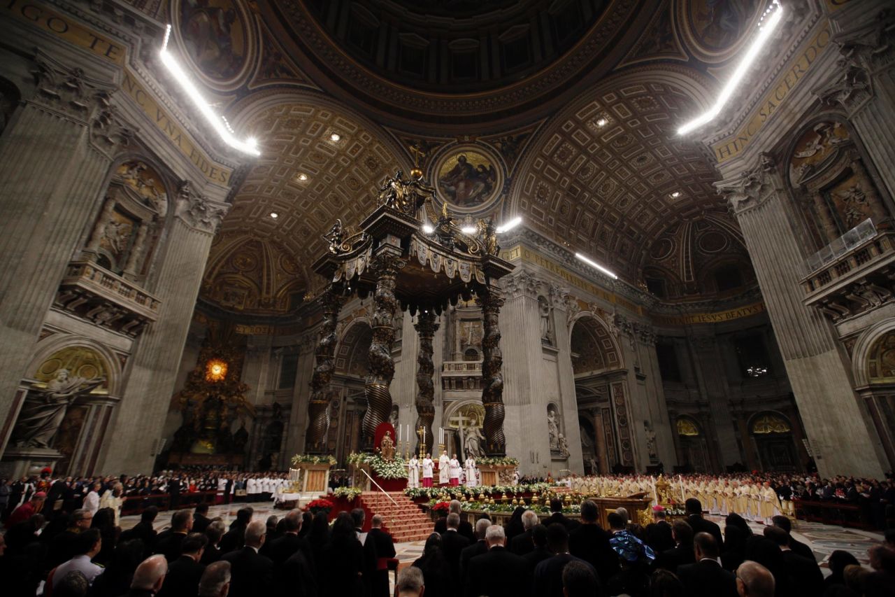 "On this night, let us share the joy of the Gospel. God loves us. He so loves us that he gave us his son to be our brother, to be light in our darkness. To us the Lord repeats, 'Do not be afraid,' ... And I, too, repeat, do not be afraid,' " the Pope said.