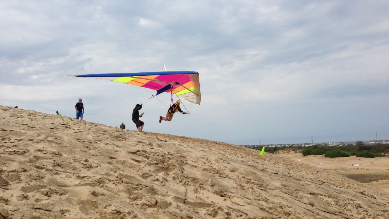 Have you ever wanted to fly? Try hang-gliding lessons at <a href="http://www.kittyhawk.com/hang-gliding/" target="_blank" target="_blank">Kitty Hawk Kites Flight School </a>on North Carolina's Outer Banks. Founder John Harris, who has taught thousands of students to take off from Jockey's Ridge dune, celebrates 40 years in business this year. Some students have even taken off in a replica of the Wright Brothers' 1902 glider. Kitty Hawk also offers Jet Ski tours, sailing cruises, horseback riding trips and other fun that doesn't require flight.