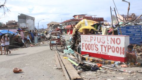 Desperation in the streets of the Philippines, weeks after Typhoon Haiyan practically leveled  parts of the country.
