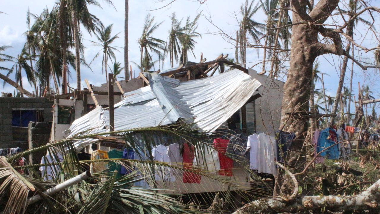 Laundry hangs to dry in Palo, Leyte. One sign of normalcy among the ruins left behind by Typhoon Haiyan.