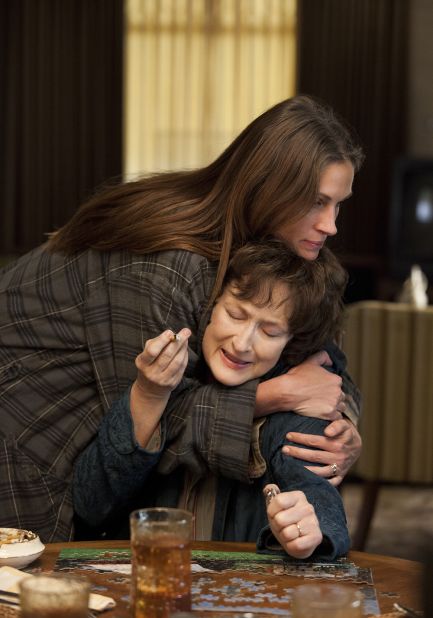 <strong>"August: Osage County":</strong> A family crisis brings a group of strong-willed women (including Julia Roberts, top, and Meryl Streep) back together in this critically acclaimed film. <strong>(Netflix) </strong>