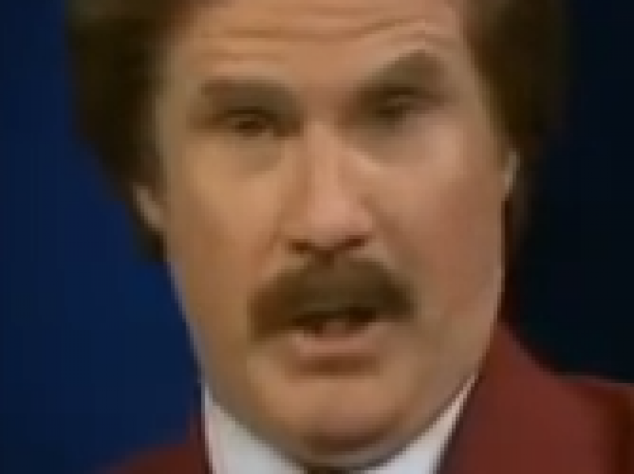 Ron Burgundy se detuvo en la estación de televisión de Dakota del Norte KXMB en Bismarck para ser el copresentador del noticiero de las 6 de la tarde.