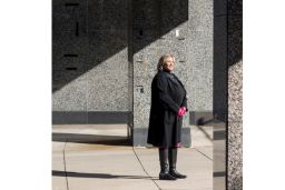 Council Member Yvette Alexander walks outside of the deteriorating Robert F. Kennedy Stadium. - (Charles Ommanney for CNN)