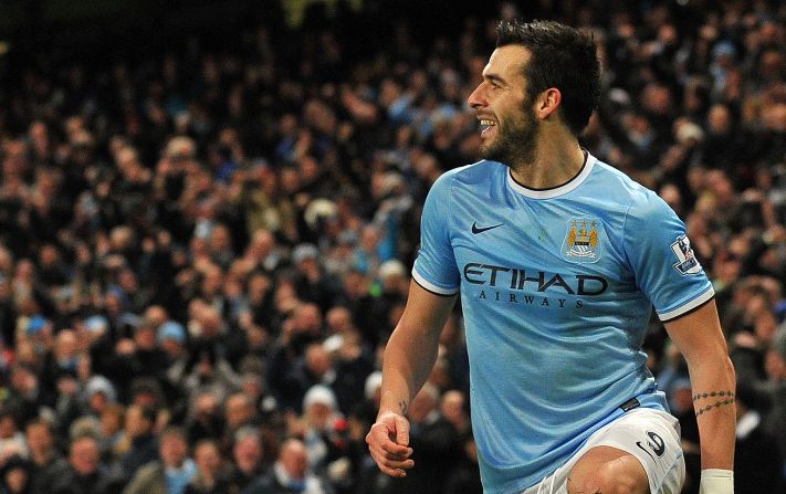 Alvaro Negredo scored the winner for Manchester City who beat Liverpool 2-1 at the Etihad to move to second in the standings. Liverpool drop to fourth. 