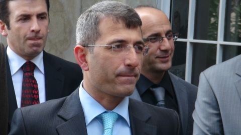 Turkish prosecutor Muammer Akkas as he walks out from a courthouse in Istanbul.
