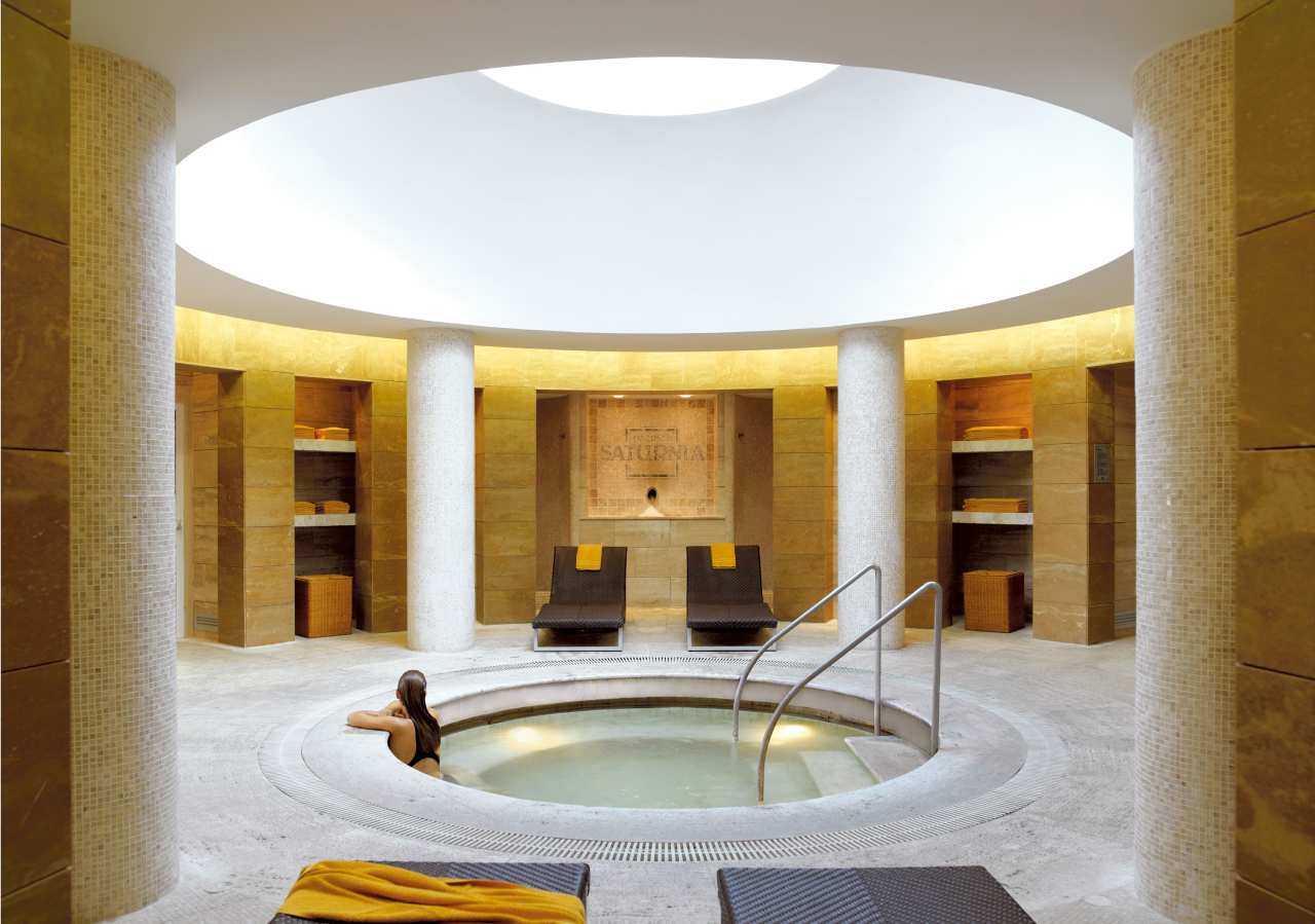This Tuscan spa uses exotic ingredients such as diamonds, gold and Antarctic ice in its facial treatments.