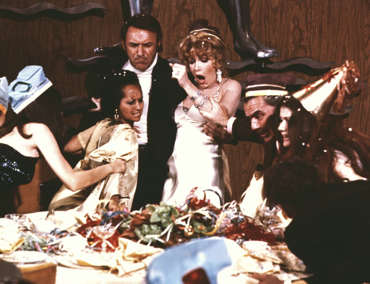 <strong>"The Poseidon Adventure"</strong> -- The cruise ship Poseidon is hit by a tidal wave on New Year's Eve. A group of survivors (including Gene Hackman, Ernest Borgnine and Shelley Winters) has to get to the bottom of the boat to get to the top of the water -- through explosions, fire and flooded compartments. And you thought your NYE party was a disaster.