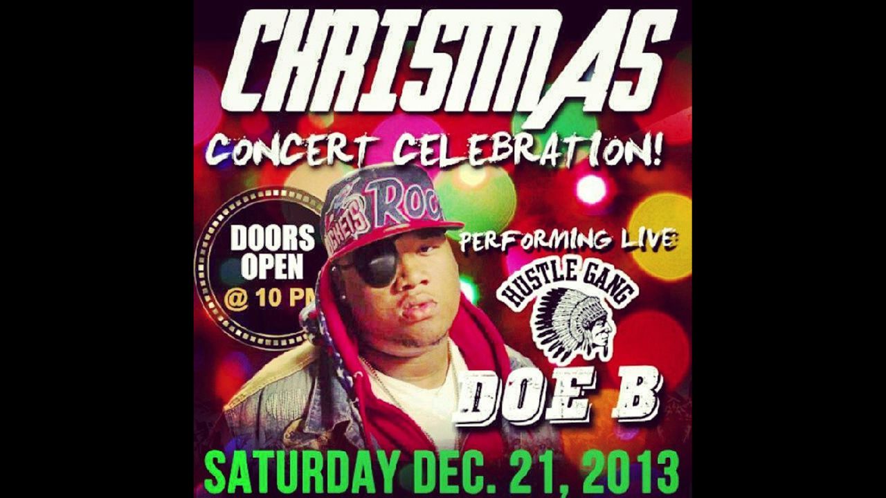 Rapper Doe B is seen in this concert poster promoting a recent performance.