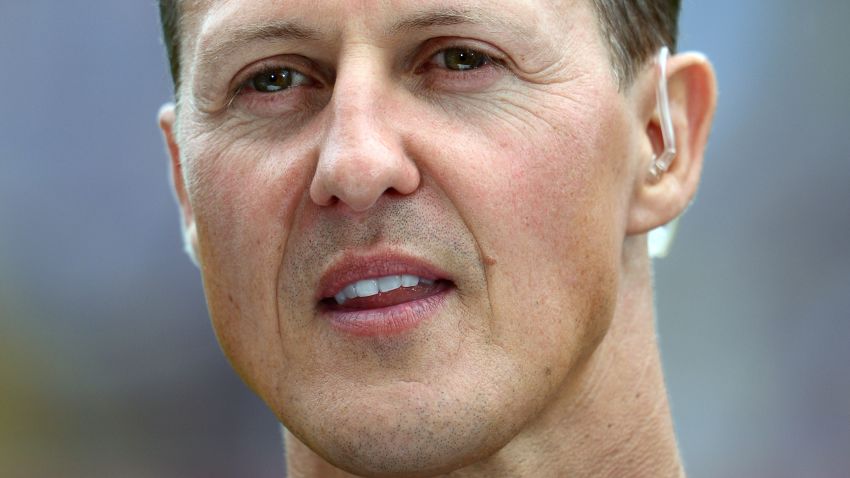 HAMBURG, GERMANY - SEPTEMBER 08: Formula 1 legend Michael Schumacher looks on during the day of the legends event at the Millentor stadium on September 8, 2013 in Hamburg, Germany.