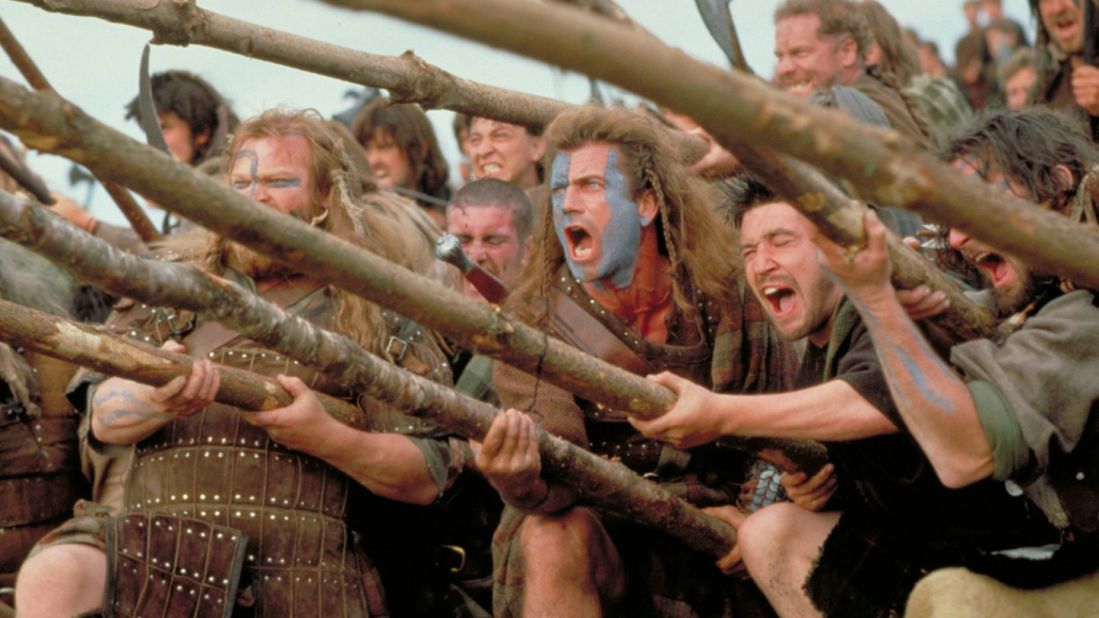 <strong>"Braveheart"</strong> -- Mel Gibson's bloody 1995 epic about Scottish warrior William Wallace won five Oscars, including Best Picture.
