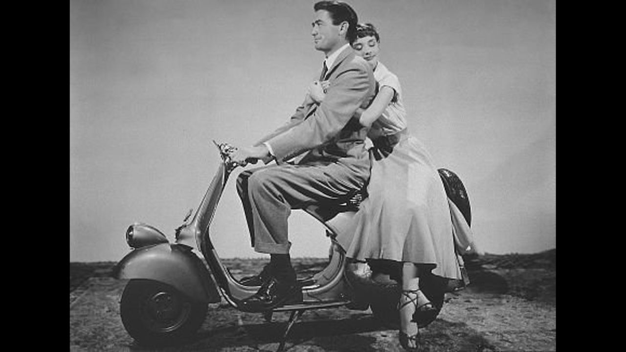 <strong>"Roman Holiday"</strong> -- This 1953 classic starred Audrey Hepburn as a pampered princess visiting Italy and Gregory Peck as the reporter who charms her.