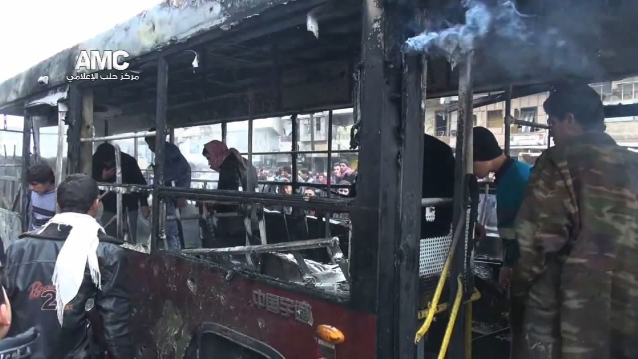 Syria Aleppo Bus Strike Grab 2