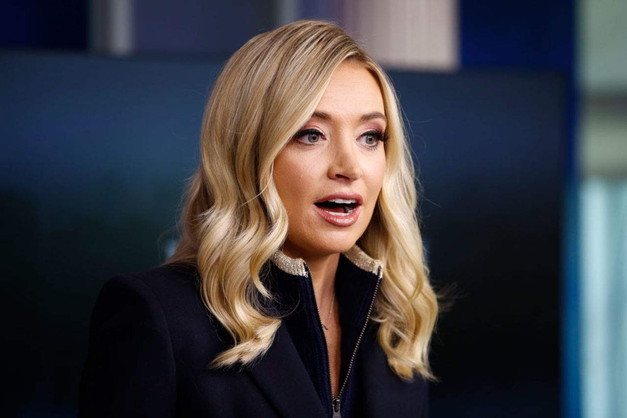 White House press secretary Kayleigh McEnany speaks during a news conference at the White House, Monday, June 1, 2020, in Washington. 