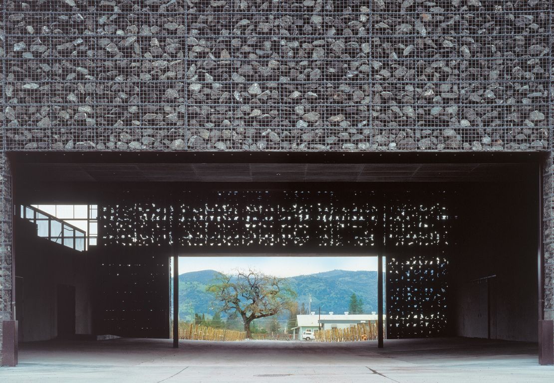 Basalt — the volcanic rock that forms when lava cools rapidly on the Earth's surface — has already been used in structures such as the Herzog & de Meuron-designed Dominus Winery in California.