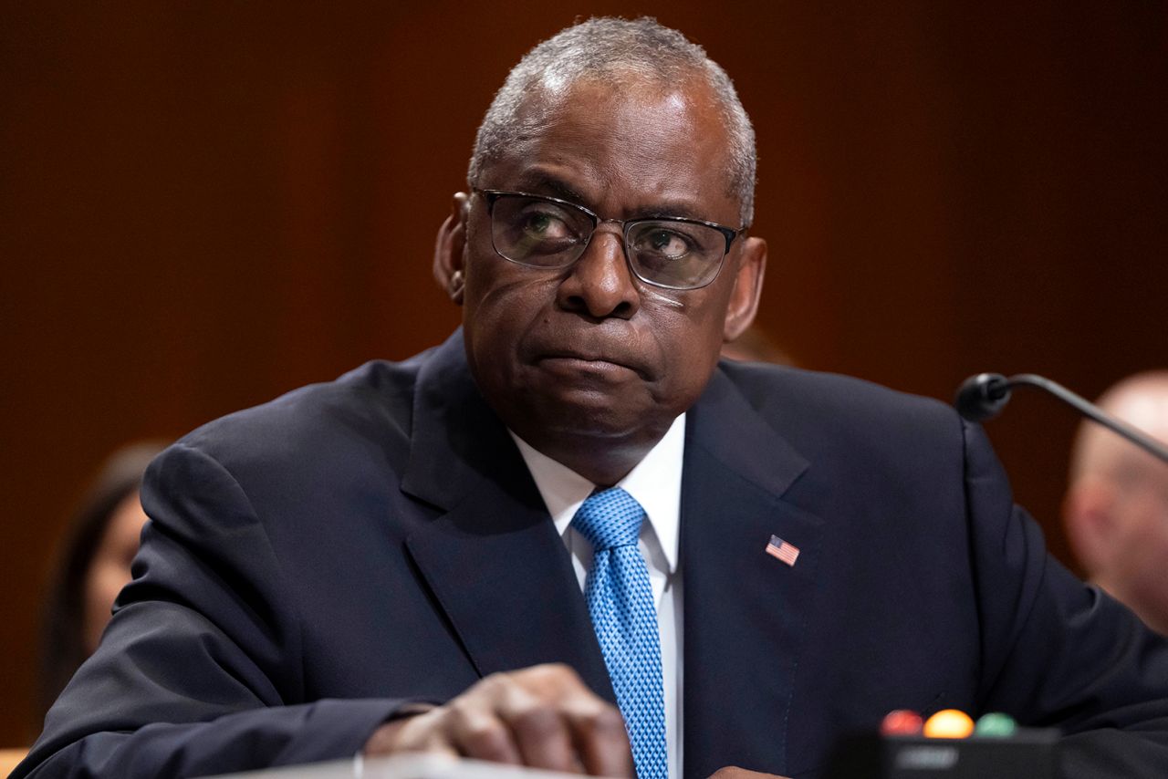 Secretary of Defense Lloyd Austin attends a hearing on Wednesday, May 8, in Washington. 