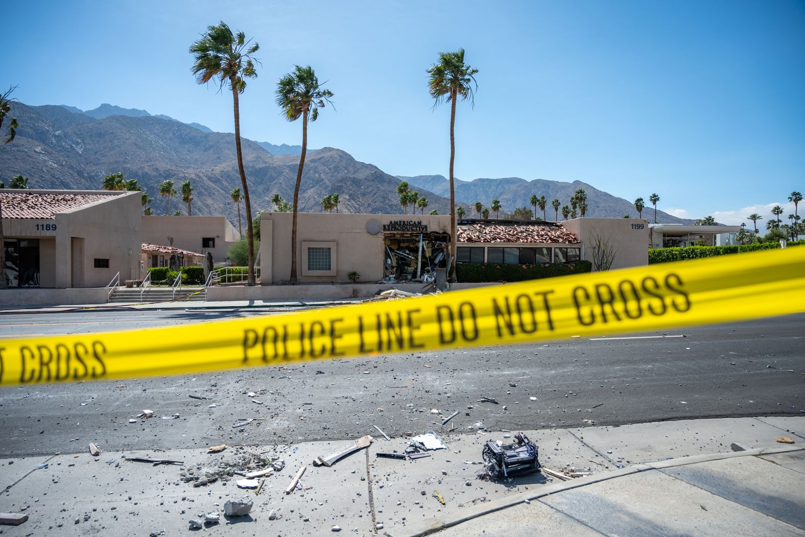 Police tape is seen outside a damaged fertility clinic in Palm Springs, California, after <a href="https://www.cnn.com/2025/05/17/us/palm-springs-california-explosion">an explosion</a> there on Saturday, May 17. One person was killed and four people were injured in the blast, which the FBI is treating as an act of terrorism. Police believe <a href="https://www.cnn.com/2025/05/19/us/guy-bartkus-palm-springs-bombing-suspect-wwk">the man killed in the explosion</a> was the one responsible for it.