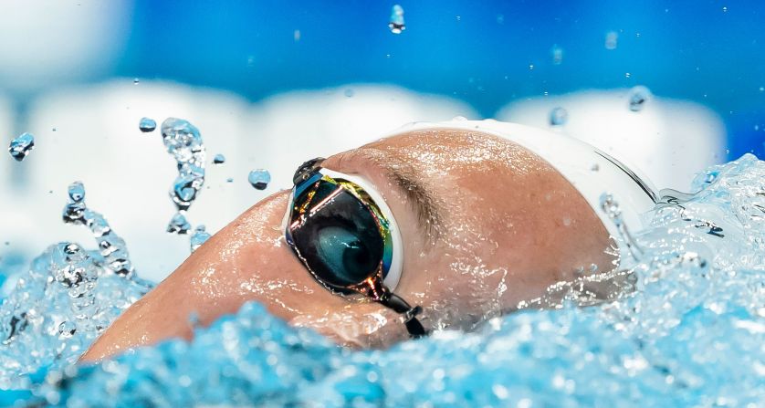 Mariah Denigan swims the 1,500-meter freestyle at the US Olympic Team Swimming Trials on Tuesday, June 18.