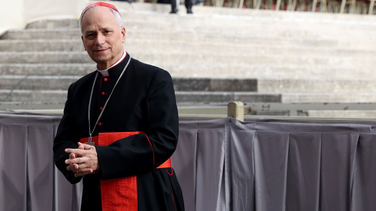 Cardinal Robert Prevost is seen on April 26.