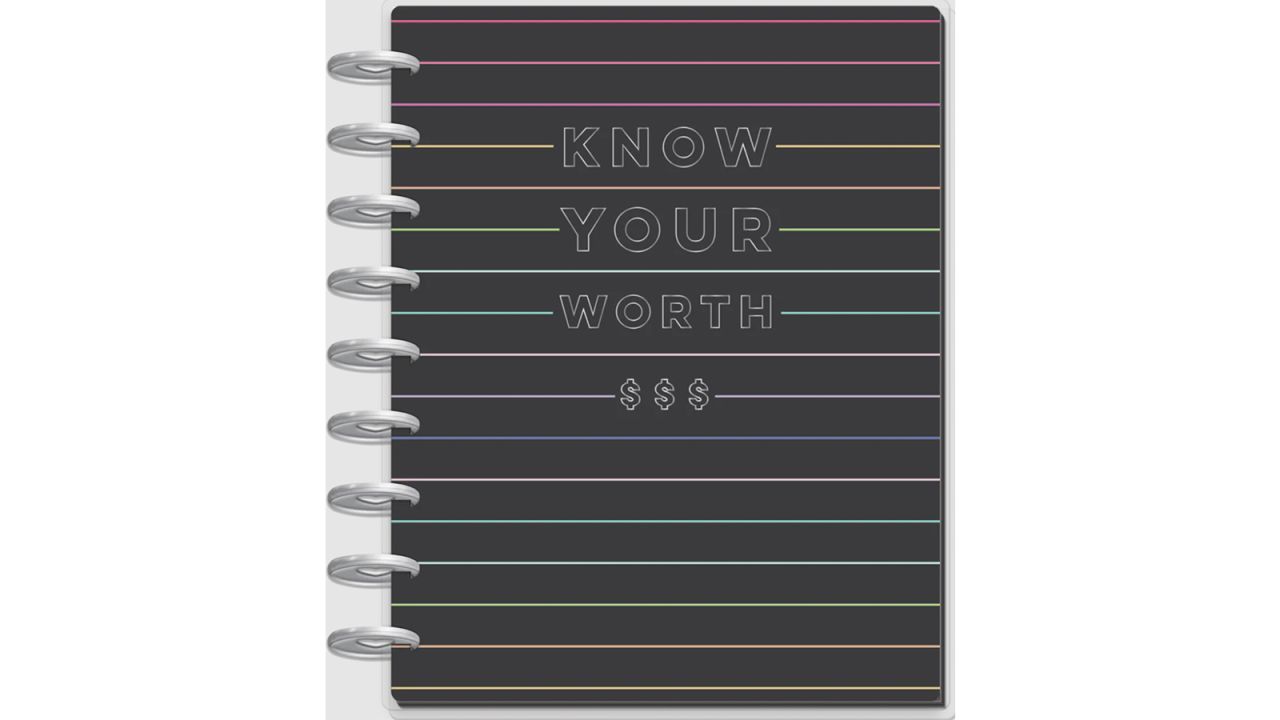 The Happy Planner 12 Months Undated Know Your Worth Budget