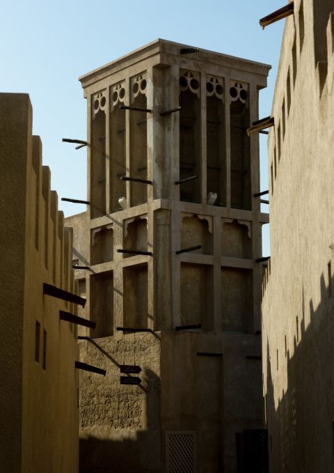The UAE is experimenting with many traditional solutions to air-conditioning, including wind towers that funnel upper currents of cool air down into houses.<br />The most elegant examples of these wind towers (pictured) still stand in Dubai's historic quarter of Al Bastakiya.<br />